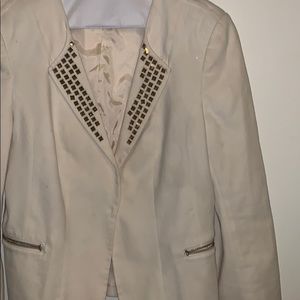 One blazer gold stones